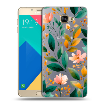 Силиконовый чехол на Samsung Galaxy A9 с принтом Цветы паттерн Силиконовый чехол на Samsung Galaxy A9 с принтом Цветы паттерн