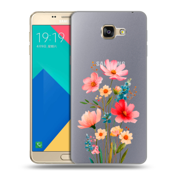 Силиконовый чехол на Samsung Galaxy A9 с принтом Цветы Силиконовый чехол на Samsung Galaxy A9 с принтом Цветы