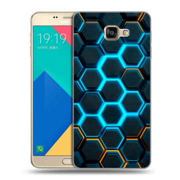 Силиконовый чехол на Samsung Galaxy A9 с принтом Неоновые соты Силиконовый чехол на Samsung Galaxy A9 с принтом Неоновые соты