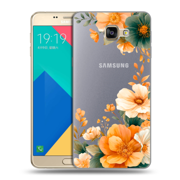 Силиконовый чехол на Samsung Galaxy A9 с принтом Цветы принт Силиконовый чехол на Samsung Galaxy A9 с принтом Цветы принт