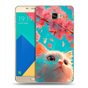 Силиконовый чехол на Samsung Galaxy A9 с принтом Красивый кот Силиконовый чехол на Samsung Galaxy A9 с принтом Красивый кот