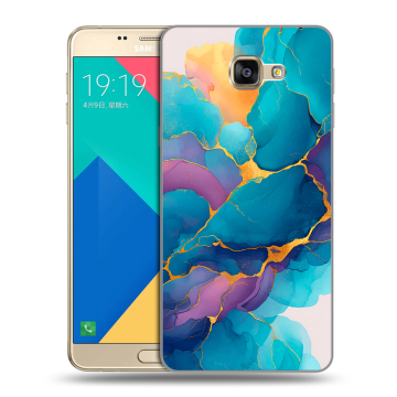 Силиконовый чехол на Samsung Galaxy A9 с принтом Мрамор блестки Силиконовый чехол на Samsung Galaxy A9 с принтом Мрамор блестки