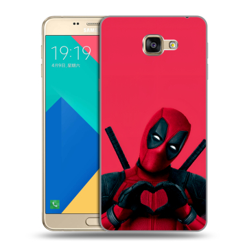 Силиконовый чехол на Samsung Galaxy A9 с принтом Дедпул Deadpool