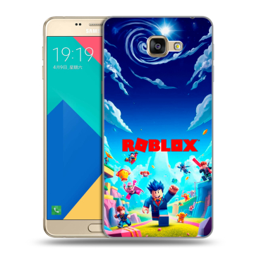Силиконовый чехол на Samsung Galaxy A9 с принтом Roblox Роблокс