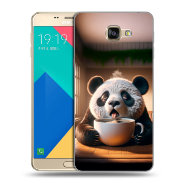 Силиконовый чехол на Samsung Galaxy A9 с принтом смешная панда Силиконовый чехол на Samsung Galaxy A9 с принтом смешная панда