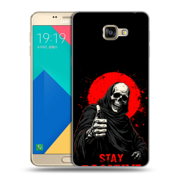 Силиконовый чехол на Samsung Galaxy A9 с принтом смешной скелет Силиконовый чехол на Samsung Galaxy A9 с принтом смешной скелет