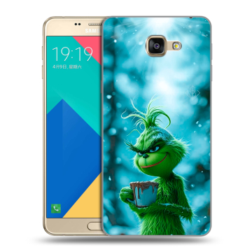 Силиконовый чехол на Samsung Galaxy A9 с принтом Новый год гринч Силиконовый чехол на Samsung Galaxy A9 с принтом Новый год гринч