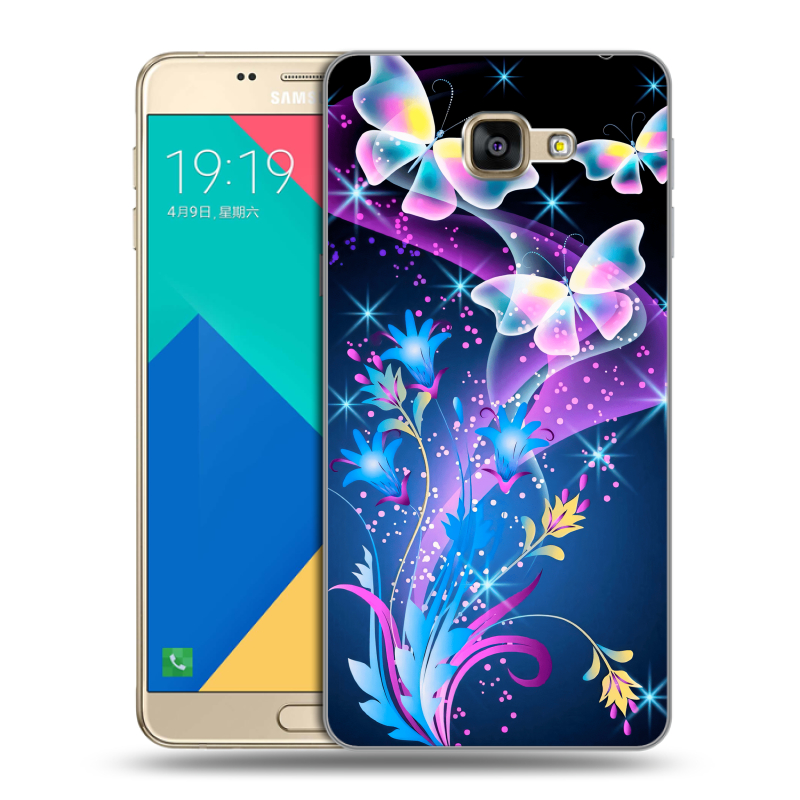 Силиконовый чехол на Samsung Galaxy A9 с принтом Бабочки Силиконовый чехол на Samsung Galaxy A9 с принтом Бабочки