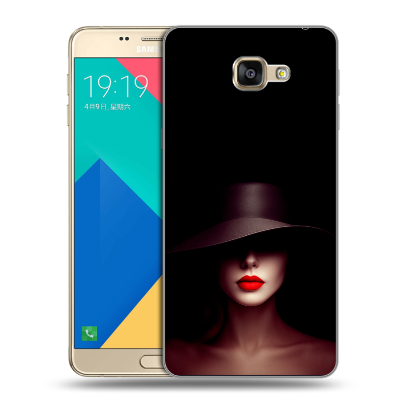 Силиконовый чехол на Samsung Galaxy A9 с принтом Девушка в шляпе Силиконовый чехол на Samsung Galaxy A9 с принтом Девушка в шляпе