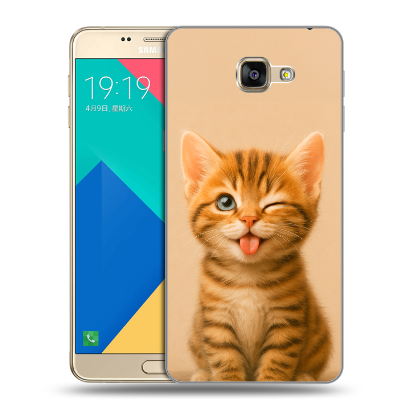 Силиконовый чехол на Samsung Galaxy A9 с принтом котенок Силиконовый чехол на Samsung Galaxy A9 с принтом котенок