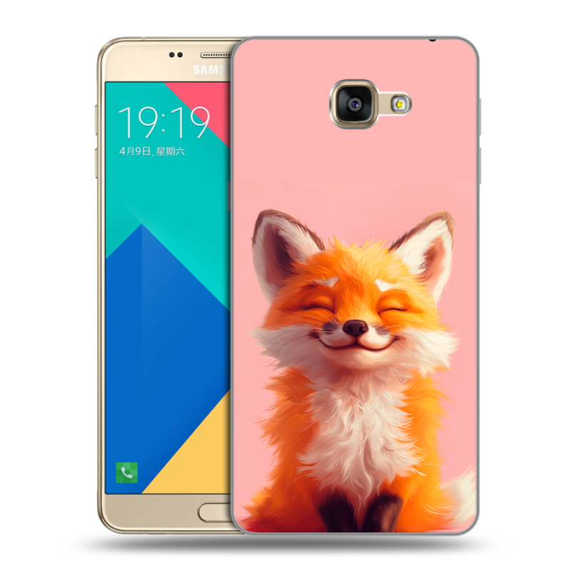 Силиконовый чехол на Samsung Galaxy A9 с принтом милая лиса Силиконовый чехол на Samsung Galaxy A9 с принтом милая лиса