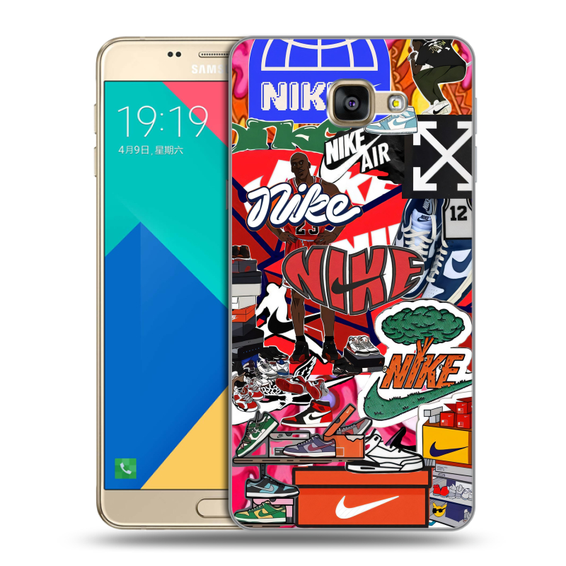 Силиконовый чехол на Samsung Galaxy A9 с принтом Найк Nike яркий Силиконовый чехол на Samsung Galaxy A9 с принтом Найк Nike яркий
