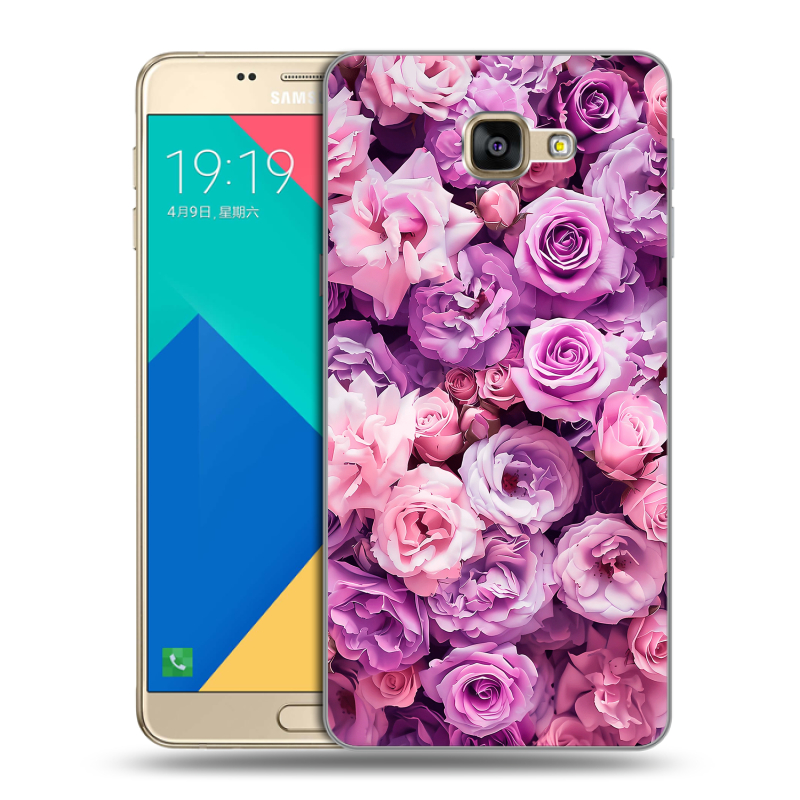 Силиконовый чехол на Samsung Galaxy A9 с принтом лавандовые розы Силиконовый чехол на Samsung Galaxy A9 с принтом лавандовые розы