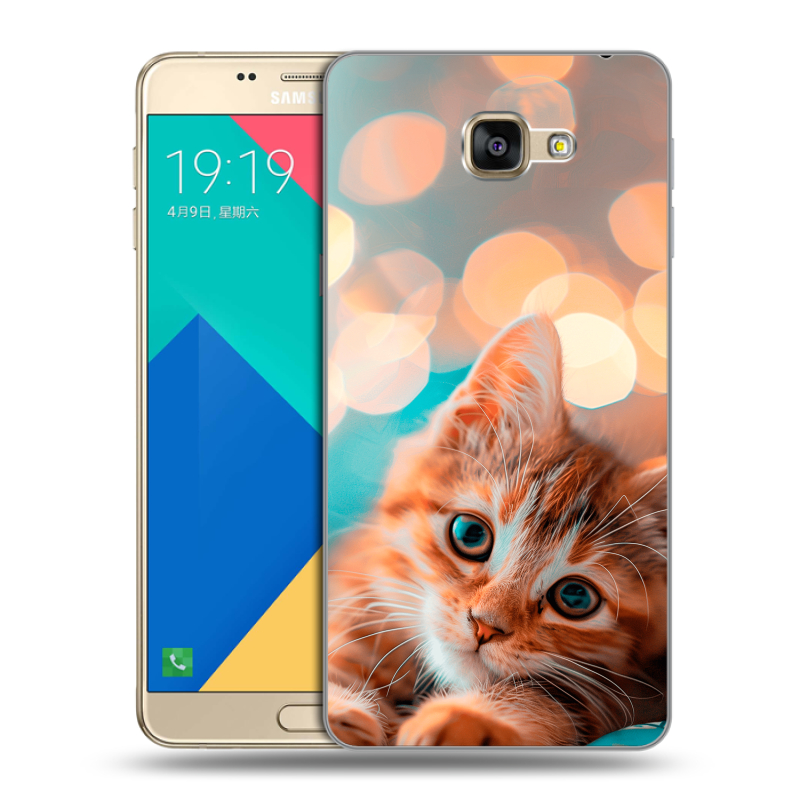 Силиконовый чехол на Samsung Galaxy A9 с принтом котик Силиконовый чехол на Samsung Galaxy A9 с принтом котик