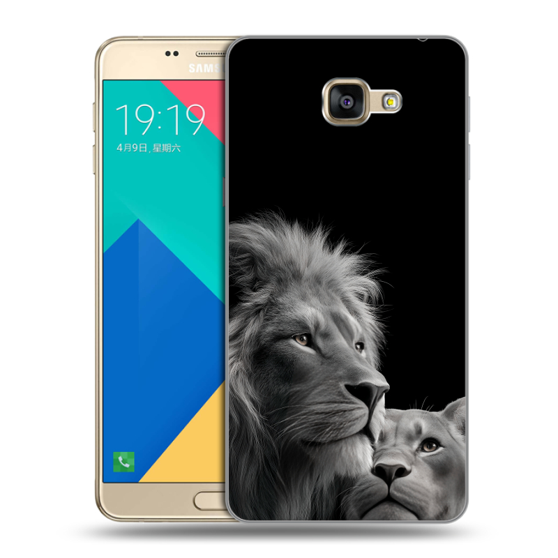 Силиконовый чехол на Samsung Galaxy A9 с принтом Лев кошки Силиконовый чехол на Samsung Galaxy A9 с принтом Лев кошки