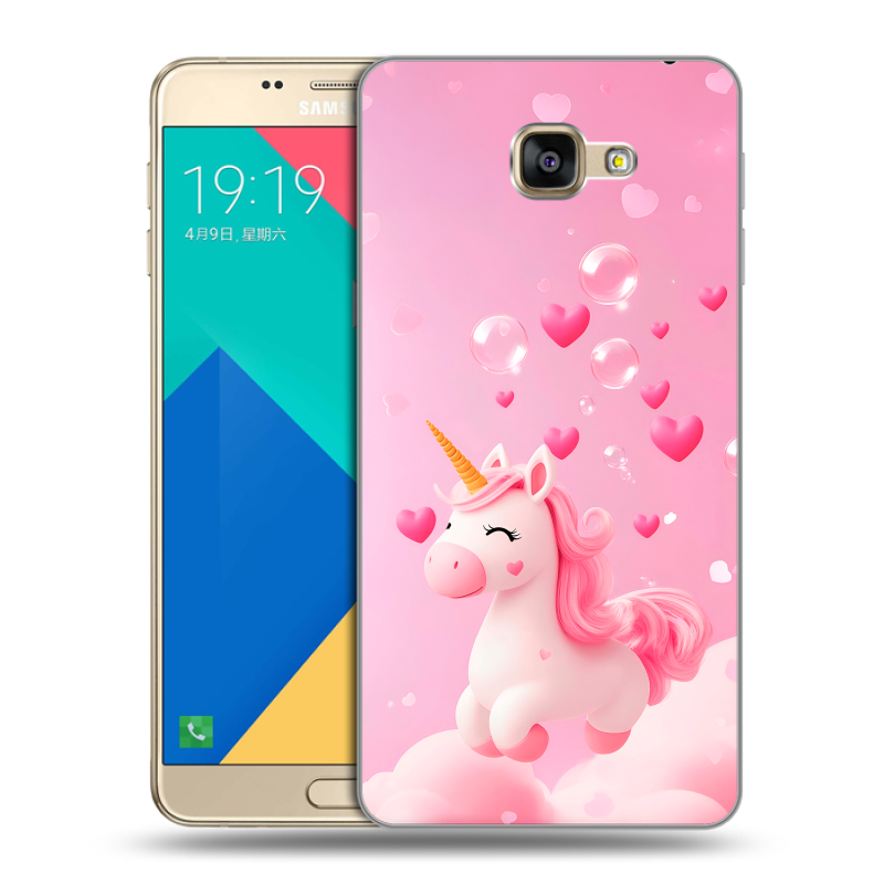 Силиконовый чехол на Samsung Galaxy A9 с принтом Единорог Силиконовый чехол на Samsung Galaxy A9 с принтом Единорог