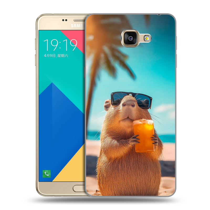 Силиконовый чехол на Samsung Galaxy A9 с принтом Капибара Силиконовый чехол на Samsung Galaxy A9 с принтом Капибара