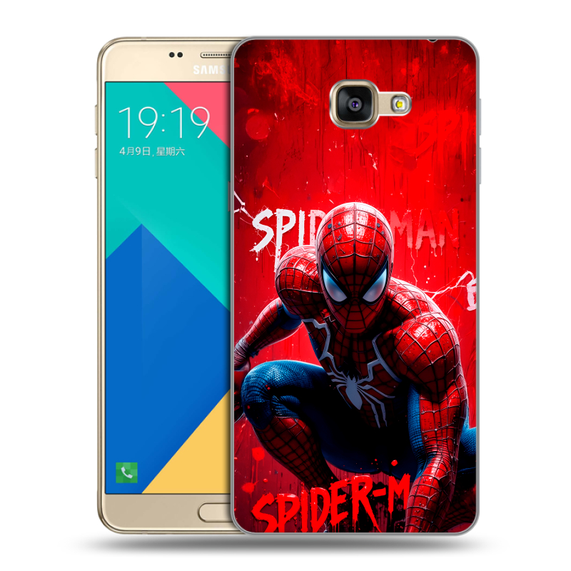 Силиконовый чехол на Samsung Galaxy A9 с принтом Spiderman Человек паук Силиконовый чехол на Samsung Galaxy A9 с принтом Spiderman Человек паук