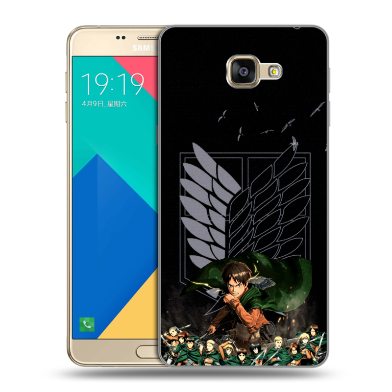 Силиконовый чехол на Samsung Galaxy A9 с принтом Атака титанов Силиконовый чехол на Samsung Galaxy A9 с принтом Атака титанов