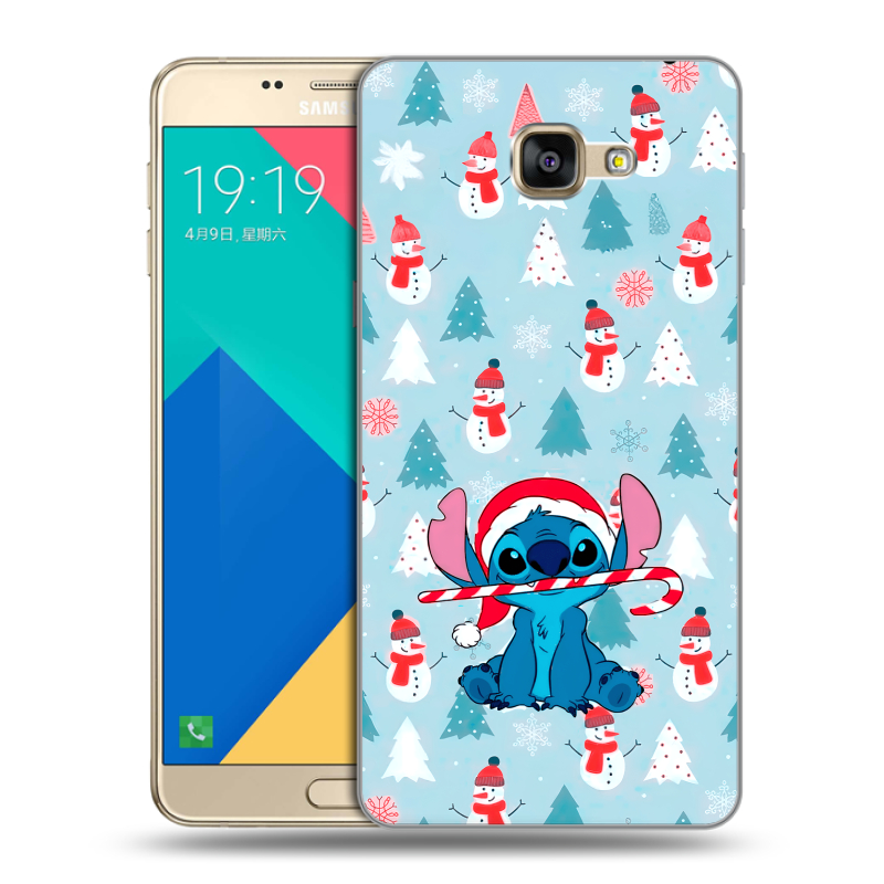 Силиконовый чехол на Samsung Galaxy A9 с принтом Стич Новый год Силиконовый чехол на Samsung Galaxy A9 с принтом Стич Новый год