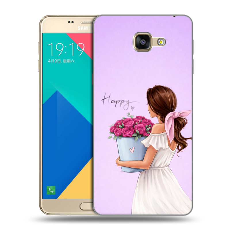 Силиконовый чехол на Samsung Galaxy A9 с принтом женский Силиконовый чехол на Samsung Galaxy A9 с принтом женский