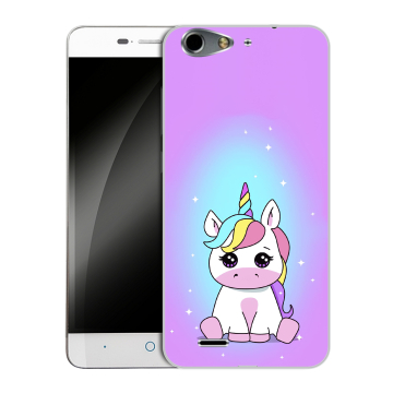 Силиконовый чехол на ZTE Blade L4 с принтом Единорог Силиконовый чехол на ZTE Blade L4 с принтом Единорог