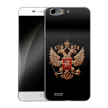 Силиконовый чехол на ZTE Blade L4 с принтом Герб России Силиконовый чехол на ZTE Blade L4 с принтом Герб России