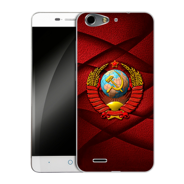 Силиконовый чехол на ZTE Blade L4 с принтом Герб СССР Силиконовый чехол на ZTE Blade L4 с принтом Герб СССР