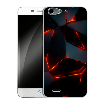 Силиконовый чехол на ZTE Blade L4 с принтом Яркие абстракции Силиконовый чехол на ZTE Blade L4 с принтом Яркие абстракции