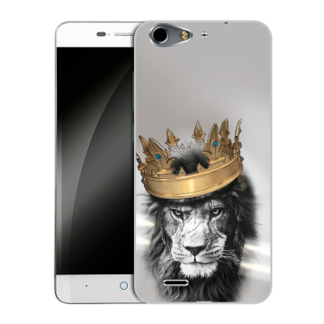 Силиконовый чехол на ZTE Blade L4 с принтом Лев с короной Силиконовый чехол на ZTE Blade L4 с принтом Лев с короной