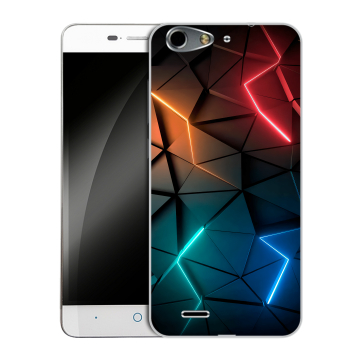 Силиконовый чехол на ZTE Blade L4 с принтом Абстракция неон Силиконовый чехол на ZTE Blade L4 с принтом Абстракция неон