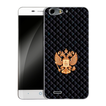 Силиконовый чехол на ZTE Blade L4 с принтом Герб России принт