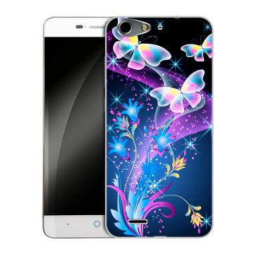 Силиконовый чехол на ZTE Blade L4 с принтом Бабочки