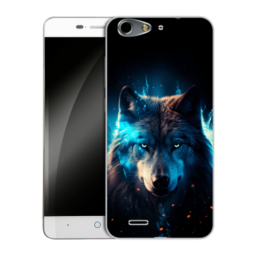 Силиконовый чехол на ZTE Blade L4 с принтом Волк ночной