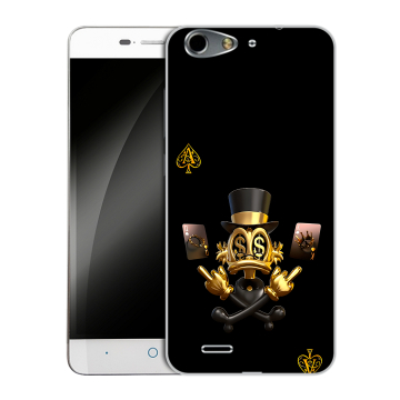 Силиконовый чехол на ZTE Blade L4 с принтом Золотой скрудж макдак