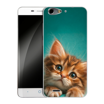 Силиконовый чехол на ZTE Blade L4 с принтом котенок