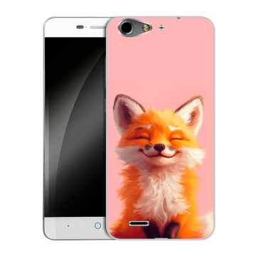 Силиконовый чехол на ZTE Blade L4 с принтом милая лиса