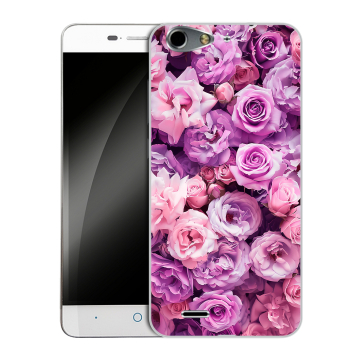Силиконовый чехол на ZTE Blade L4 с принтом лавандовые розы