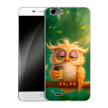 Силиконовый чехол на ZTE Blade L4 с принтом сова