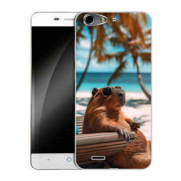 Силиконовый чехол на ZTE Blade L4 с принтом Капибара