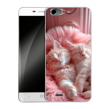 Силиконовый чехол на ZTE Blade L4 с принтом котята котики Силиконовый чехол на ZTE Blade L4 с принтом котята котики
