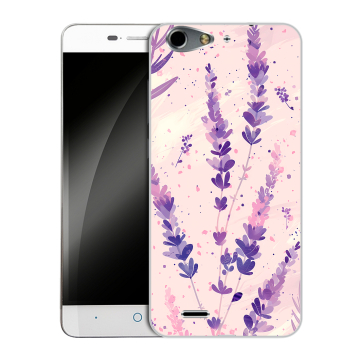 Силиконовый чехол на ZTE Blade L4 с принтом цветы лаванда