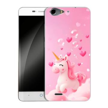 Силиконовый чехол на ZTE Blade L4 с принтом Единорог