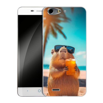 Силиконовый чехол на ZTE Blade L4 с принтом Капибара