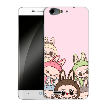 Силиконовый чехол на ZTE Blade L4 с принтом Лабубу