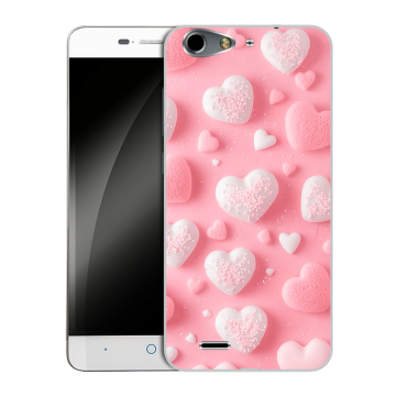 Силиконовый чехол на ZTE Blade L4 с принтом Сердечки