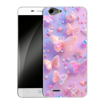Силиконовый чехол на ZTE Blade L4 с принтом Бабочки
