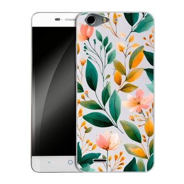 Силиконовый чехол на ZTE Blade L4 с принтом Цветы паттерн