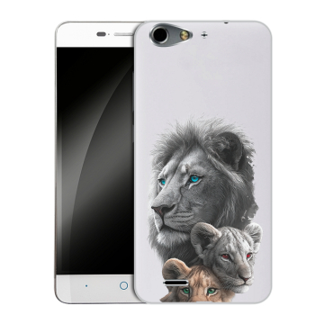 Силиконовый чехол на ZTE Blade L4 с принтом Львы