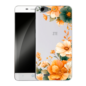 Силиконовый чехол на ZTE Blade L4 с принтом Цветы принт